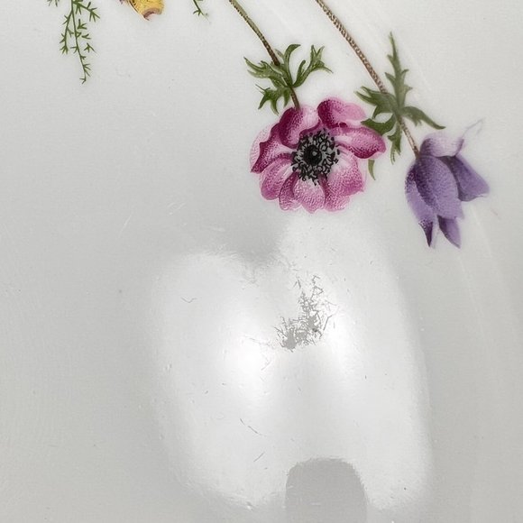 Vintage Bohemia Plate Ceramic Works Czechoslovakia Floral Daisies - Picture 7 of 15